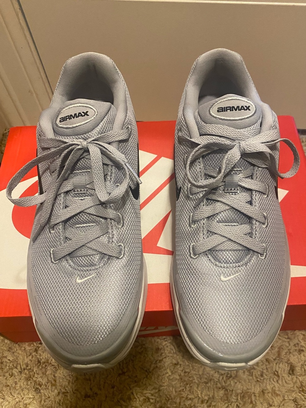 Nike Air Max Men’s Gray Mesh Running Sneakers